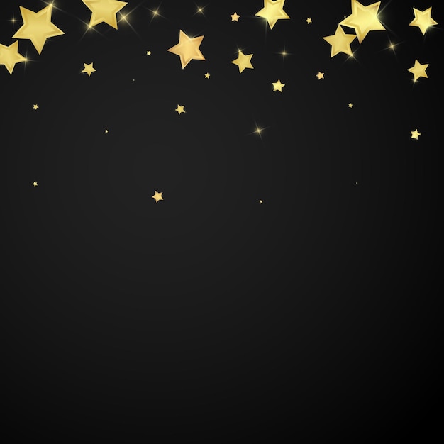 Estrellas mágicas superpuestas por vectores Estrellas doradas dispersas