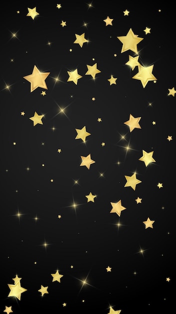 Estrellas mágicas superpuestas por vectores Estrellas doradas dispersas