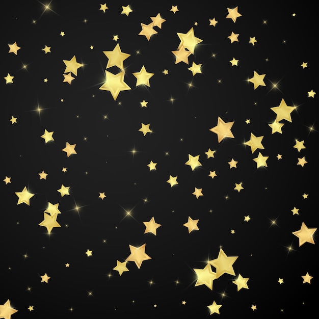 Estrellas mágicas superpuestas por vectores Estrellas doradas dispersas