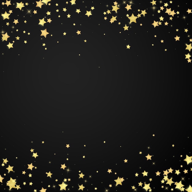Estrellas mágicas superpuestas por vectores Estrellas doradas dispersas