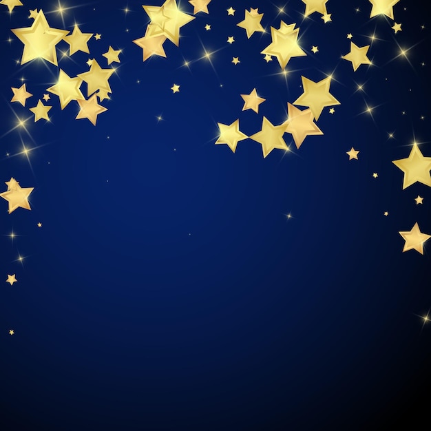 Estrellas mágicas superpuestas por vectores Estrellas doradas dispersas