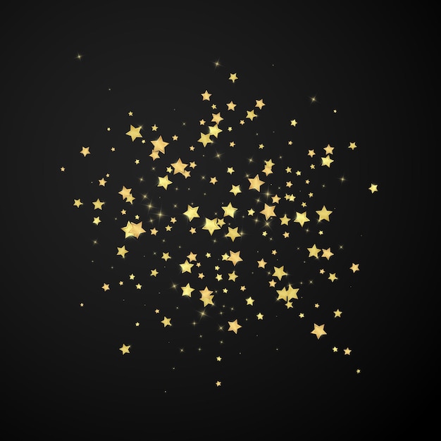 Estrellas mágicas superpuestas por vectores Estrellas doradas dispersas