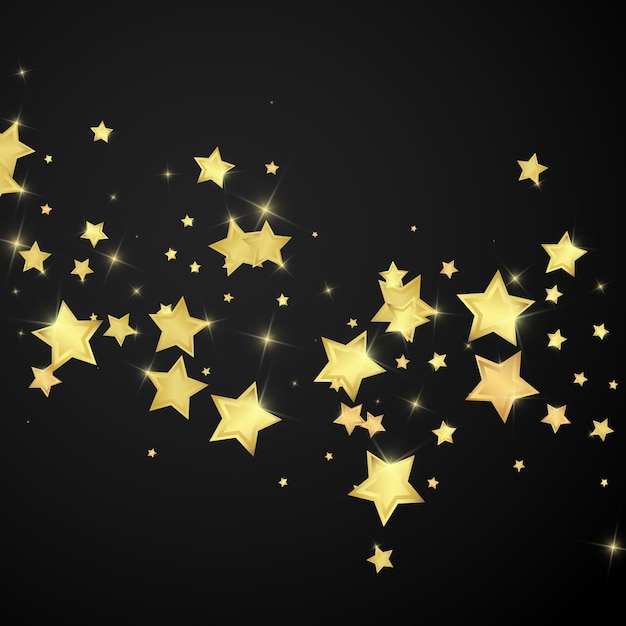 Estrellas mágicas superpuestas por vectores Estrellas doradas dispersas