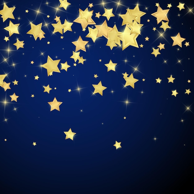 Estrellas mágicas superpuestas por vectores Estrellas doradas dispersas