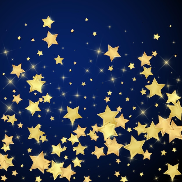 Estrellas mágicas superpuestas por vectores Estrellas doradas dispersas