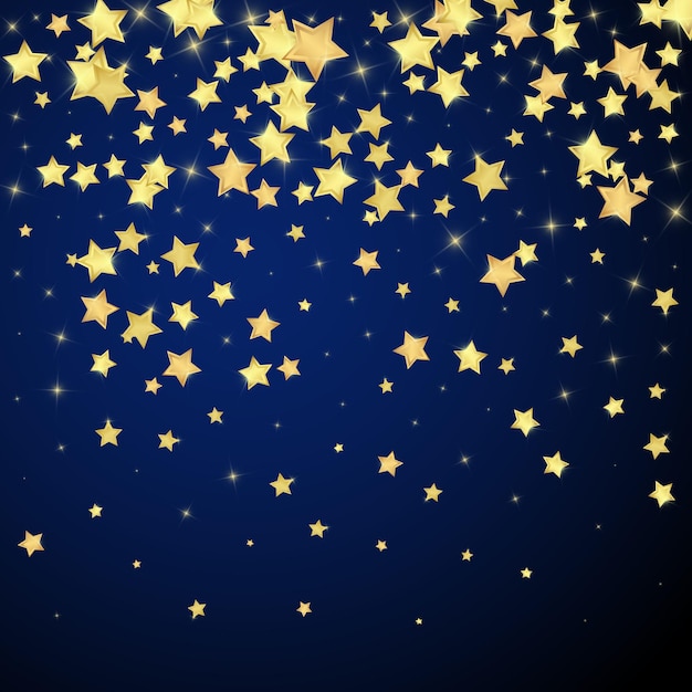 Estrellas mágicas superpuestas por vectores Estrellas doradas dispersas