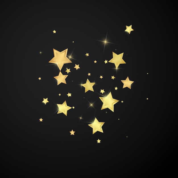 Estrellas mágicas superpuestas por vectores Estrellas doradas dispersas
