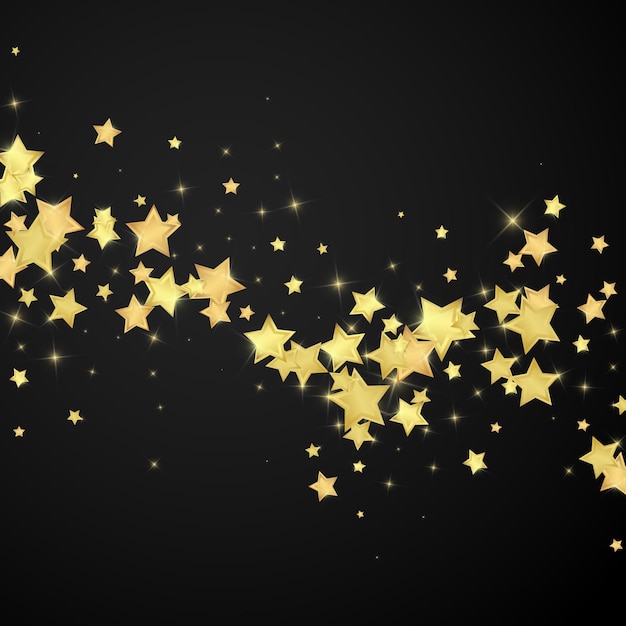 Estrellas mágicas superpuestas por vectores Estrellas doradas dispersas