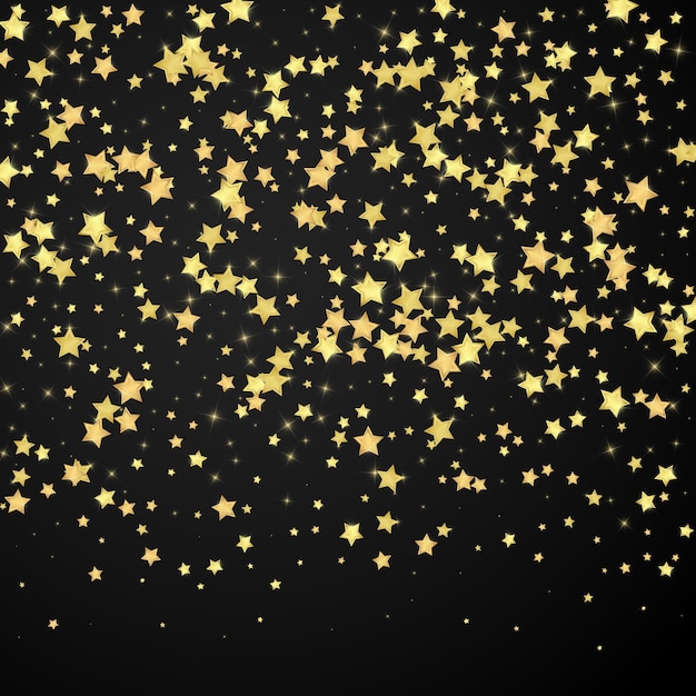 Estrellas mágicas superpuestas por vectores Estrellas doradas dispersas