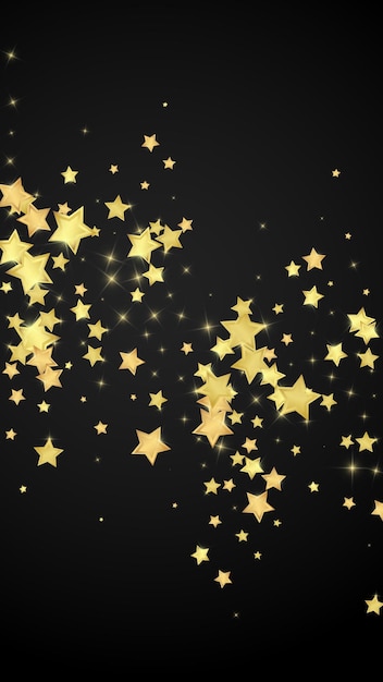 Estrellas mágicas superpuestas por vectores Estrellas doradas dispersas