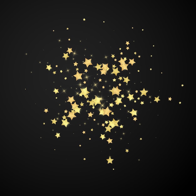 Estrellas mágicas superpuestas por vectores Estrellas doradas dispersas