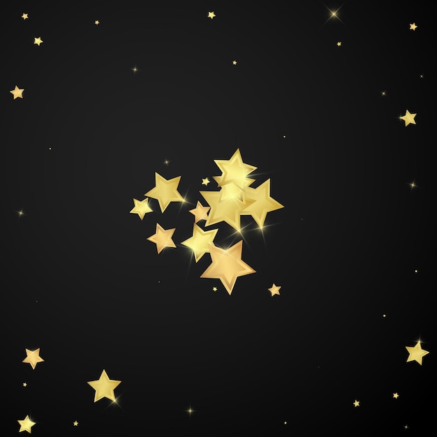 Estrellas mágicas superpuestas por vectores Estrellas doradas dispersas