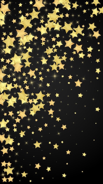 Estrellas mágicas superpuestas por vectores Estrellas doradas dispersas