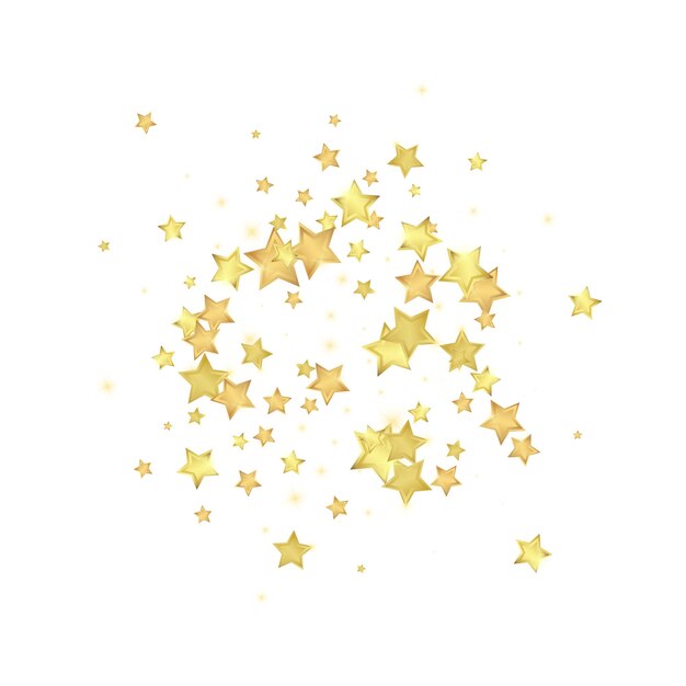 Estrellas mágicas superpuestas por vectores Estrellas doradas dispersas