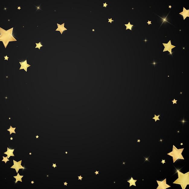 Estrellas mágicas superpuestas por vectores Estrellas doradas dispersas
