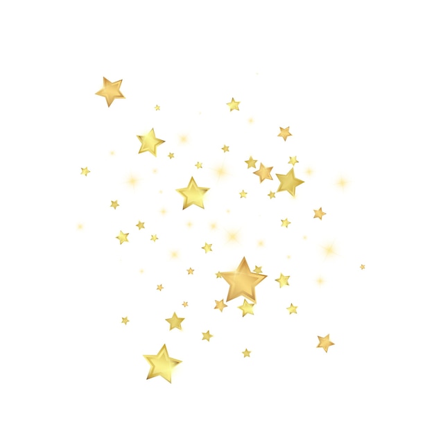 Estrellas mágicas superpuestas por vectores Estrellas doradas dispersas