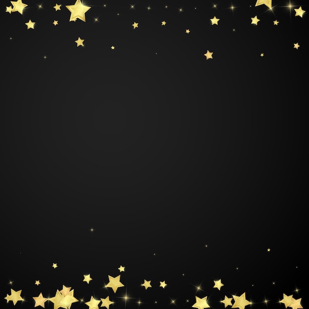Estrellas mágicas superpuestas por vectores Estrellas doradas dispersas