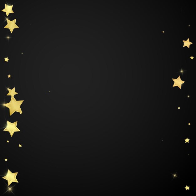 Estrellas mágicas superpuestas por vectores Estrellas doradas dispersas