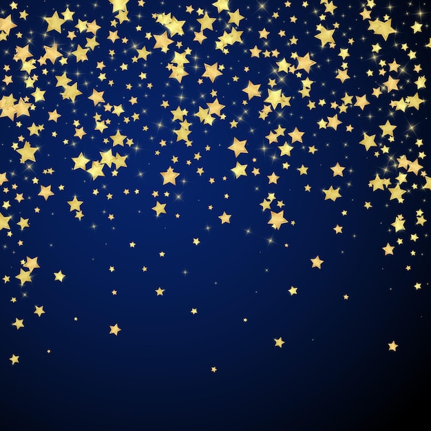 Estrellas mágicas superpuestas por vectores Estrellas doradas dispersas