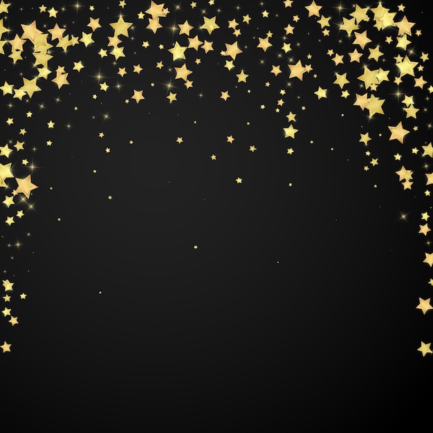 Estrellas mágicas superpuestas por vectores Estrellas doradas esparcidas