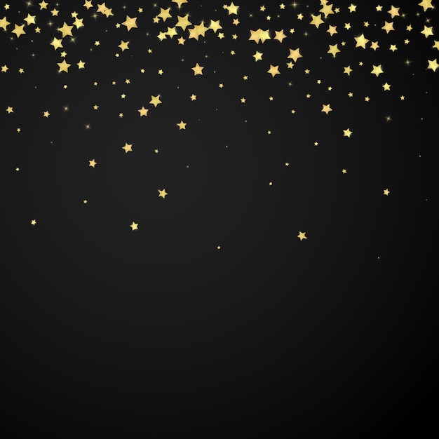 Estrellas mágicas superpuestas por vectores Estrellas doradas esparcidas