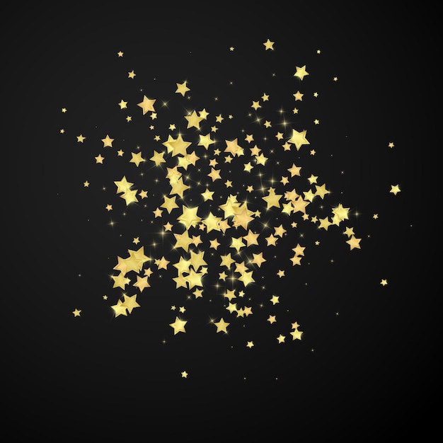 Estrellas mágicas superpuestas por vectores Estrellas doradas esparcidas