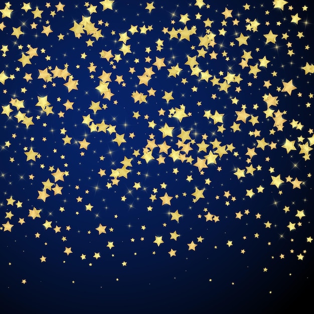 Estrellas mágicas superpuestas por vectores Estrellas doradas esparcidas