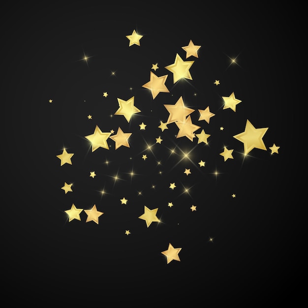 Estrellas mágicas superpuestas por vectores Estrellas doradas esparcidas