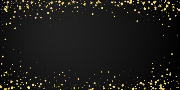 Estrellas mágicas superpuestas vectoriales estrellas doradas esparcidas cayendo aleatoriamente flotando caóticamente soñadora
