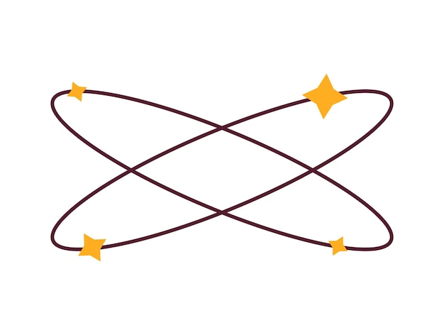 Estrellas mareadas objeto vectorial de color semi plano cabeza giratoria reacción inestable de malestar golpe de calor icono de clip art de dibujos animados editable en fondo blanco ilustración de punto simple para diseño gráfico web