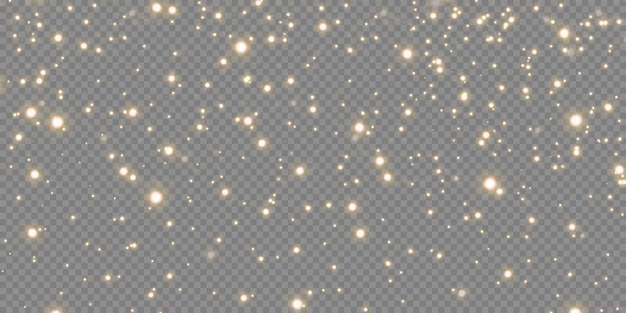 Las estrellas navideñas de confeti dorado están cayendo,