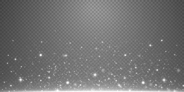 Las estrellas navideñas de confeti dorado están cayendo,