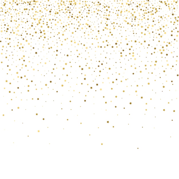 Estrellas de oro Celebración de confeti, caída de oro decoración abstracta