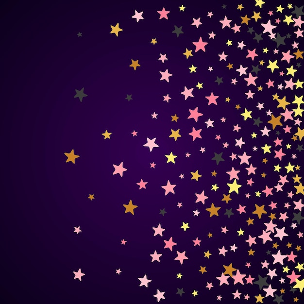 Estrellas de oro rosa negro premium cayendo vector fondo de pantalla Muchos sta