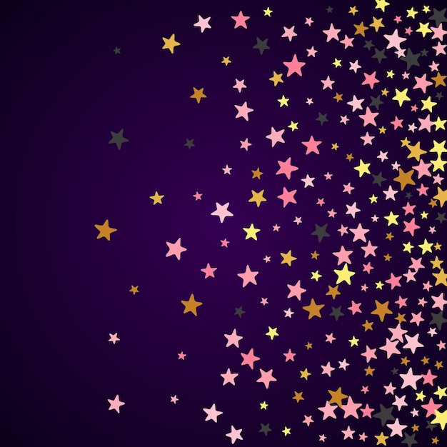 Vector estrellas de oro rosa negro premium cayendo vector fondo de pantalla muchos sta