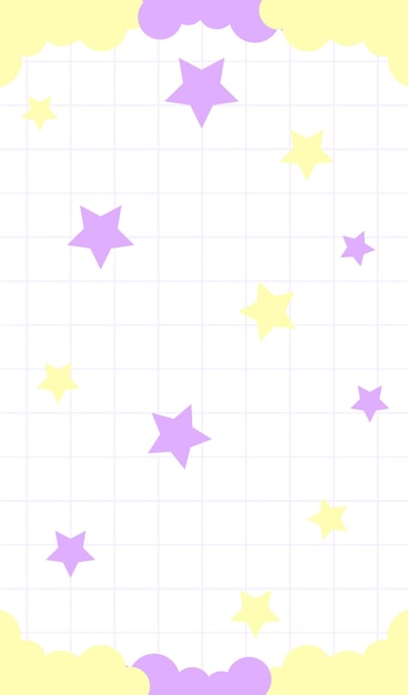 estrellas púrpuras en una hoja blanca de papel