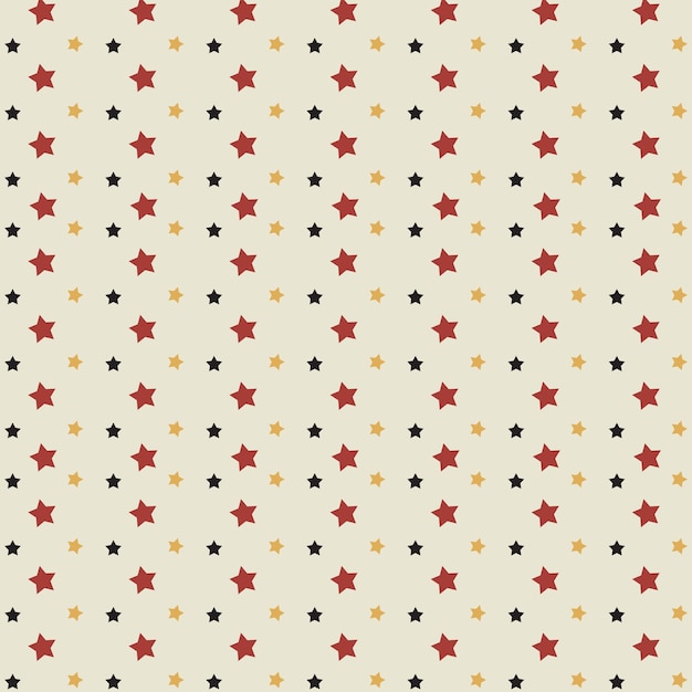 Estrellas rojas y negras sobre un fondo beige.