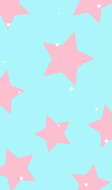 estrellas rosadas sobre un fondo azul