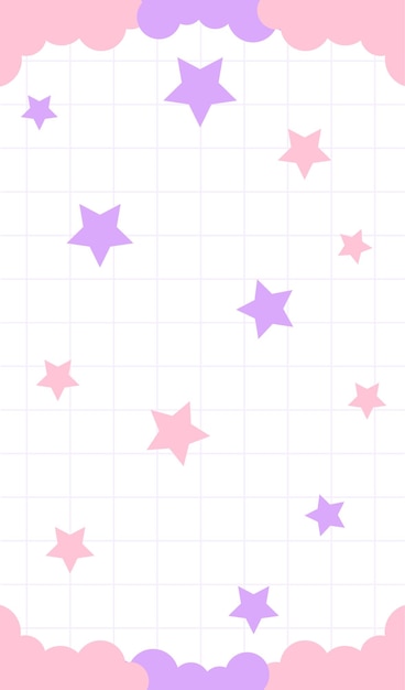estrellas rosadas sobre un fondo blanco