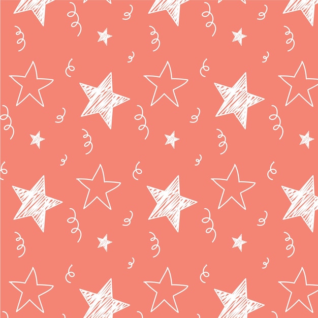 estrellas y serpentinas patrón de vacaciones fondo en polvo