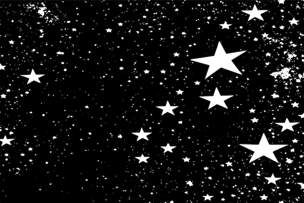 estrellas texturas negras gruñidas ilustración vectorial textura negra sobre fondo blanco