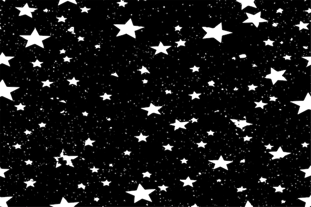 estrellas texturas negras gruñidas ilustración vectorial textura negra sobre fondo blanco