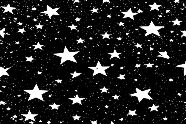 estrellas texturas negras gruñidas ilustración vectorial textura negra sobre fondo blanco