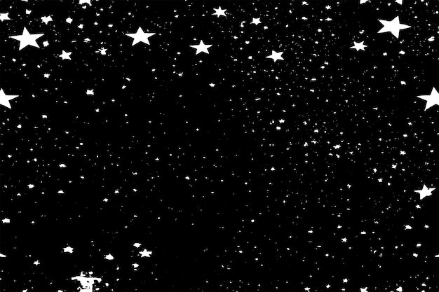 estrellas texturas negras gruñidas ilustración vectorial textura negra sobre fondo blanco