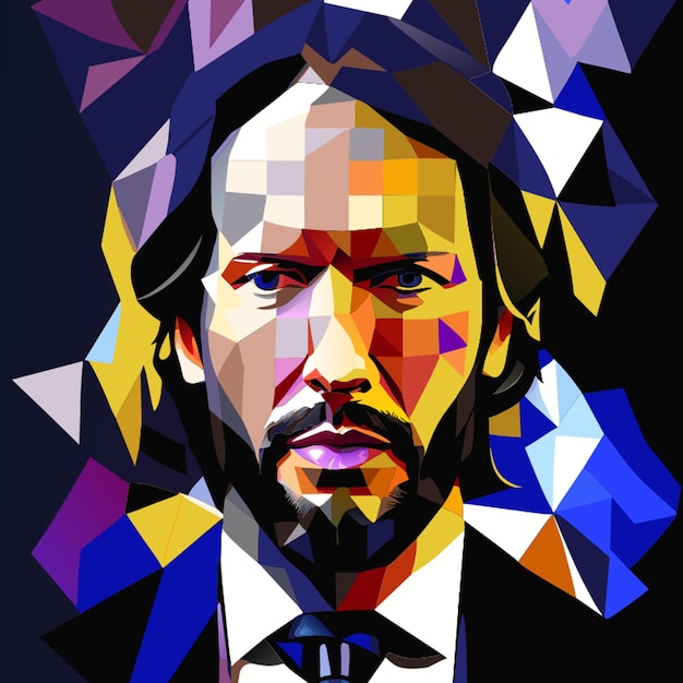 Vector el estrés mental es una ilustración vectorial estilo john wick.