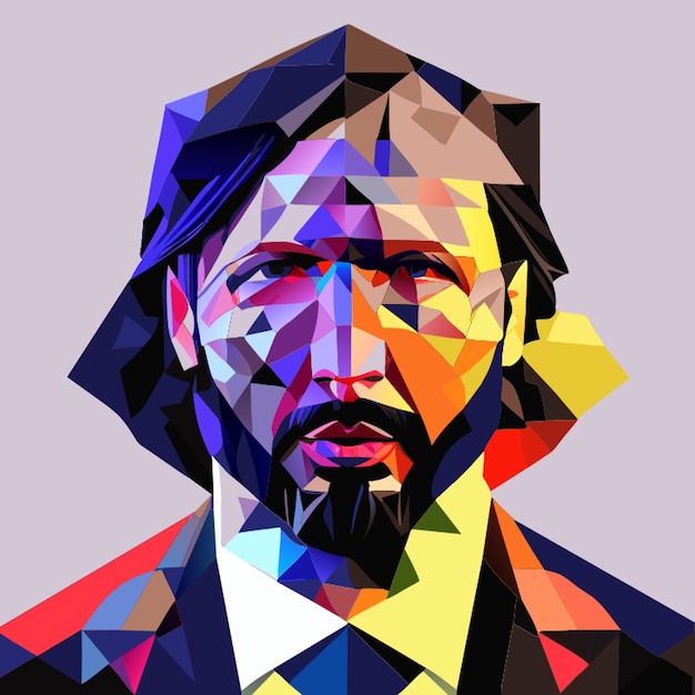 Vector estrés mental estilo john wick