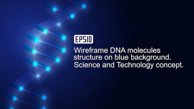 Estructura de ADN 3D tecnología médica antecedentes médicos concepto de metáfora molecular