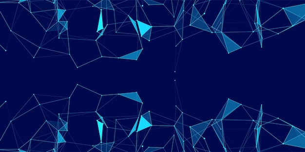 Estructura de conexión de red Concepto de alta tecnología y futuro Concepto de comunicación y web Visualización de datos grandes Ilustración vectorial