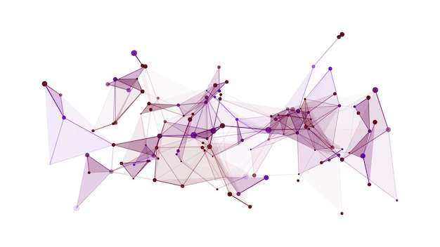 Estructura de conexión de red Concepto de alta tecnología y futuro Concepto de comunicación y web Visualización de datos grandes Ilustración vectorial