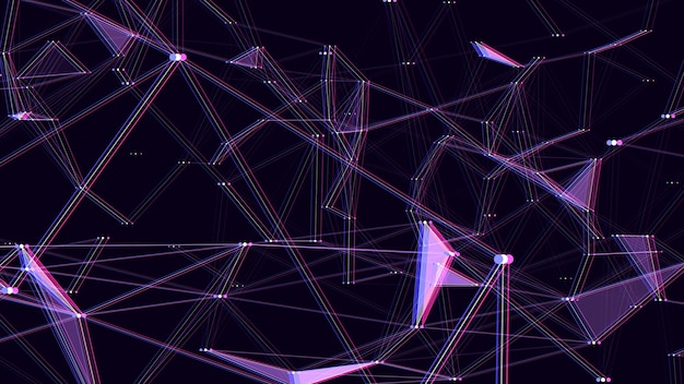 Estructura de conexión de red Tecnología conectar grandes datos Fondo de ciencia Telón de fondo futurista de negocios